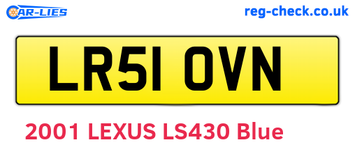 LR51OVN are the vehicle registration plates.