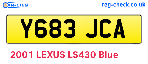 Y683JCA are the vehicle registration plates.