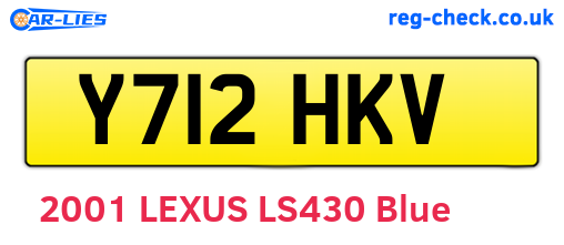 Y712HKV are the vehicle registration plates.