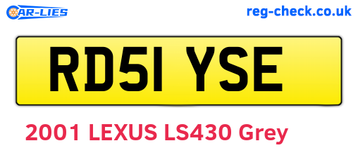 RD51YSE are the vehicle registration plates.