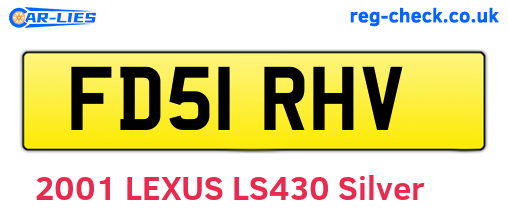 FD51RHV are the vehicle registration plates.