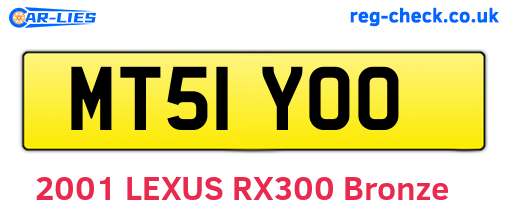 MT51YOO are the vehicle registration plates.