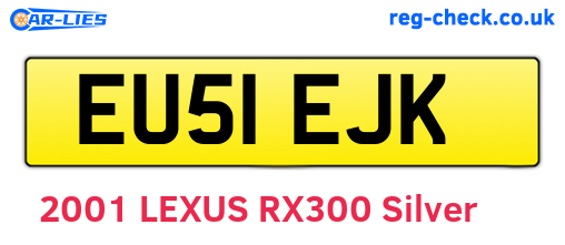 EU51EJK are the vehicle registration plates.