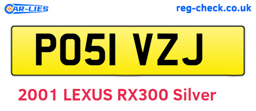 PO51VZJ are the vehicle registration plates.
