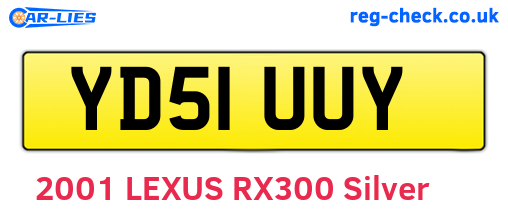 YD51UUY are the vehicle registration plates.