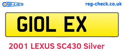 G10LEX are the vehicle registration plates.
