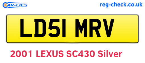 LD51MRV are the vehicle registration plates.
