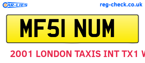 MF51NUM are the vehicle registration plates.