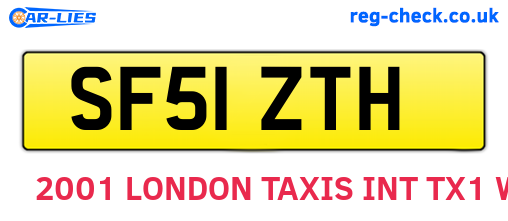 SF51ZTH are the vehicle registration plates.