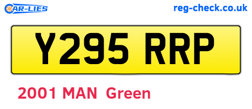 Y295RRP are the vehicle registration plates.