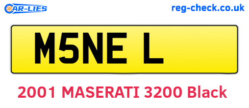 M5NEL are the vehicle registration plates.