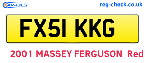 FX51KKG are the vehicle registration plates.