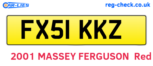 FX51KKZ are the vehicle registration plates.