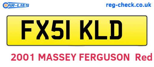 FX51KLD are the vehicle registration plates.