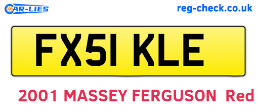FX51KLE are the vehicle registration plates.