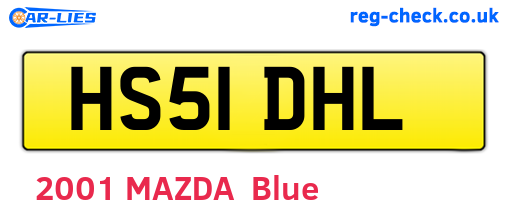 HS51DHL are the vehicle registration plates.