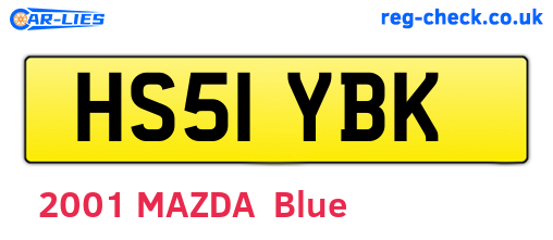 HS51YBK are the vehicle registration plates.