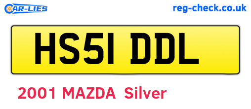 HS51DDL are the vehicle registration plates.