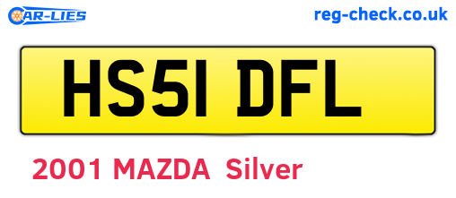 HS51DFL are the vehicle registration plates.