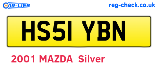 HS51YBN are the vehicle registration plates.