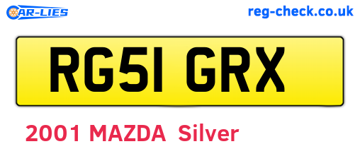 RG51GRX are the vehicle registration plates.