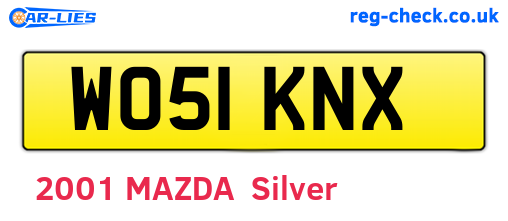 WO51KNX are the vehicle registration plates.