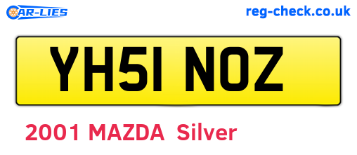 YH51NOZ are the vehicle registration plates.