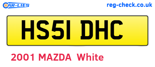 HS51DHC are the vehicle registration plates.