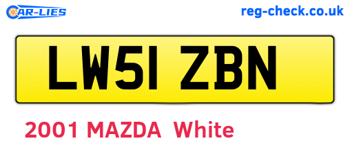 LW51ZBN are the vehicle registration plates.