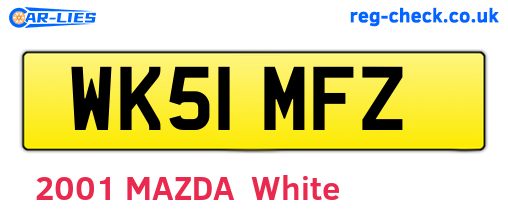 WK51MFZ are the vehicle registration plates.