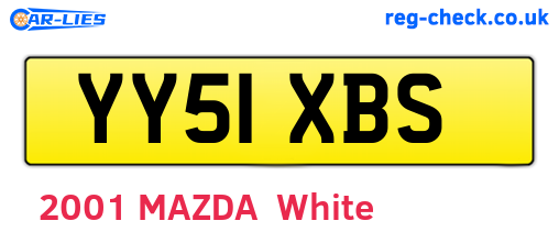YY51XBS are the vehicle registration plates.