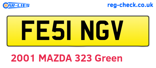 FE51NGV are the vehicle registration plates.