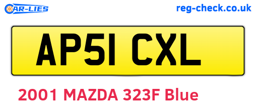 AP51CXL are the vehicle registration plates.