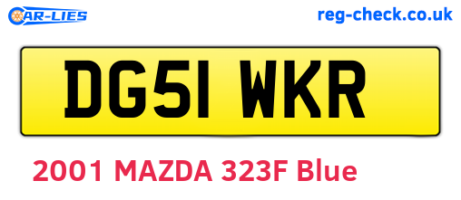 DG51WKR are the vehicle registration plates.