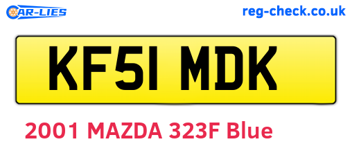 KF51MDK are the vehicle registration plates.