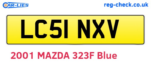 LC51NXV are the vehicle registration plates.