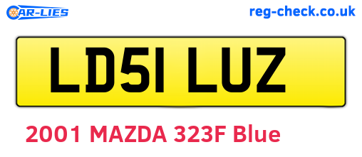 LD51LUZ are the vehicle registration plates.