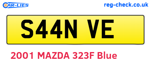 S44NVE are the vehicle registration plates.