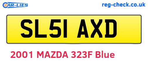 SL51AXD are the vehicle registration plates.
