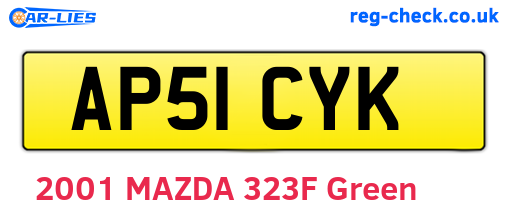 AP51CYK are the vehicle registration plates.