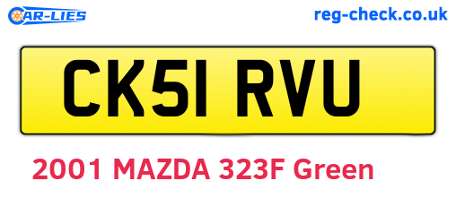 CK51RVU are the vehicle registration plates.