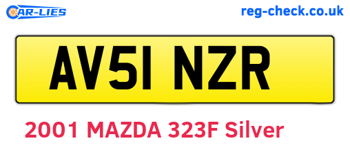 AV51NZR are the vehicle registration plates.
