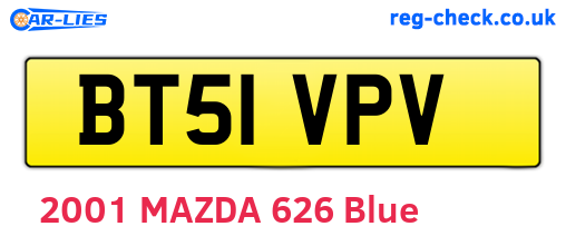 BT51VPV are the vehicle registration plates.