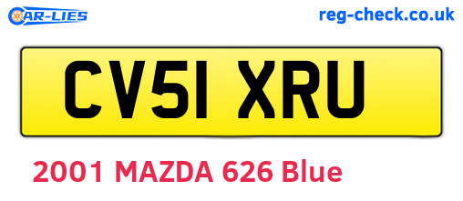 CV51XRU are the vehicle registration plates.