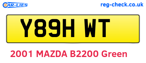 Y89HWT are the vehicle registration plates.