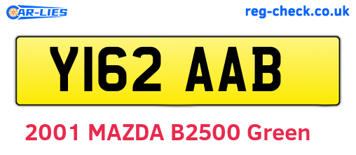 Y162AAB are the vehicle registration plates.