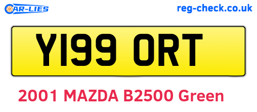 Y199ORT are the vehicle registration plates.