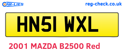 HN51WXL are the vehicle registration plates.