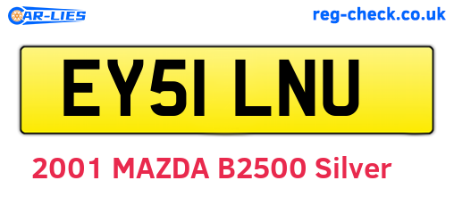 EY51LNU are the vehicle registration plates.