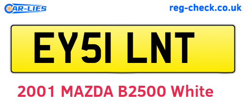 EY51LNT are the vehicle registration plates.